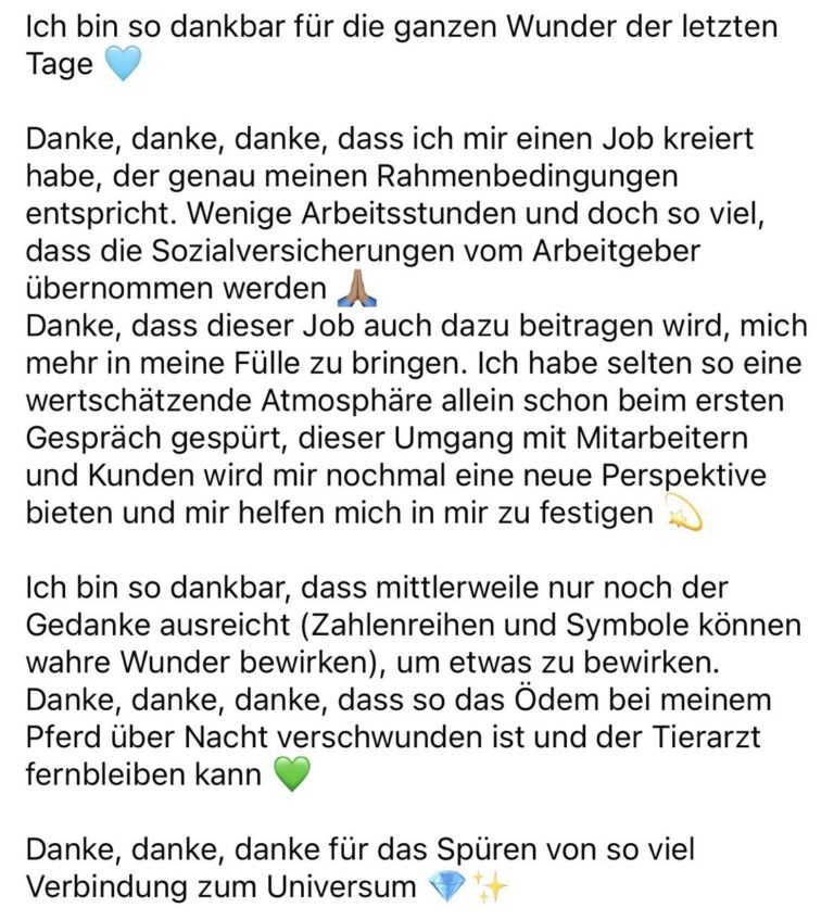 Kundenfeedback - Attitude und Fülle