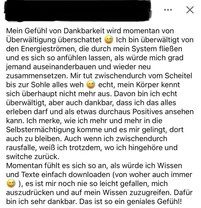 Kundenfeedback - Attitude und Fülle